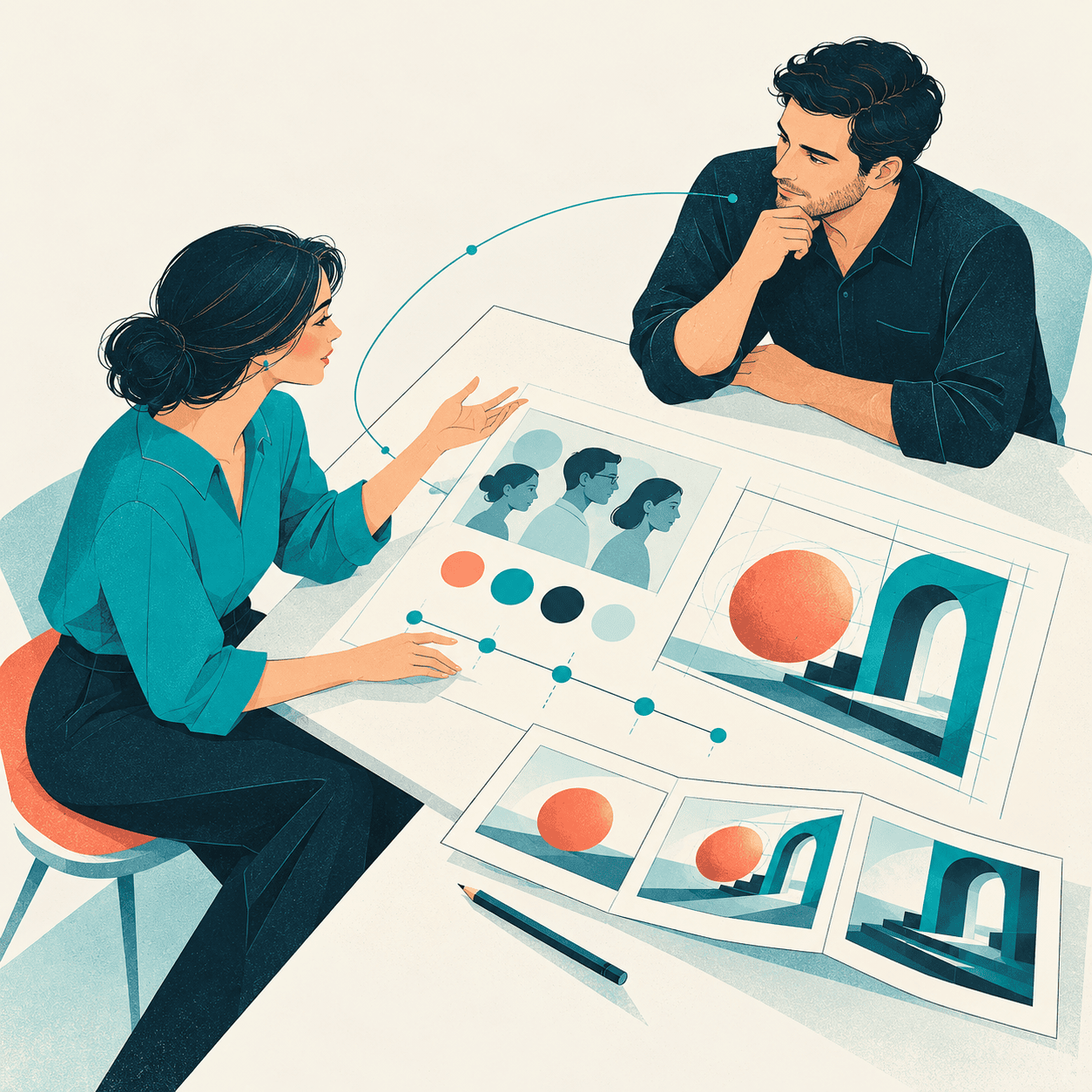 Hyphemotion process: onboarding illustration